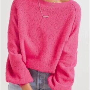 FP Movement by Free People Bright Pink Crew Neck Sweater